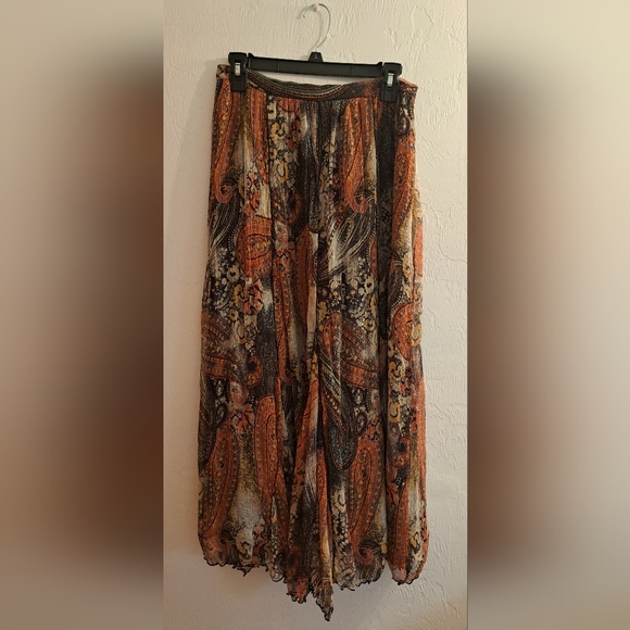 Dana Buchman Size 4 Paisley Maxi Skirt 100% Silk - Picture 9 of 9